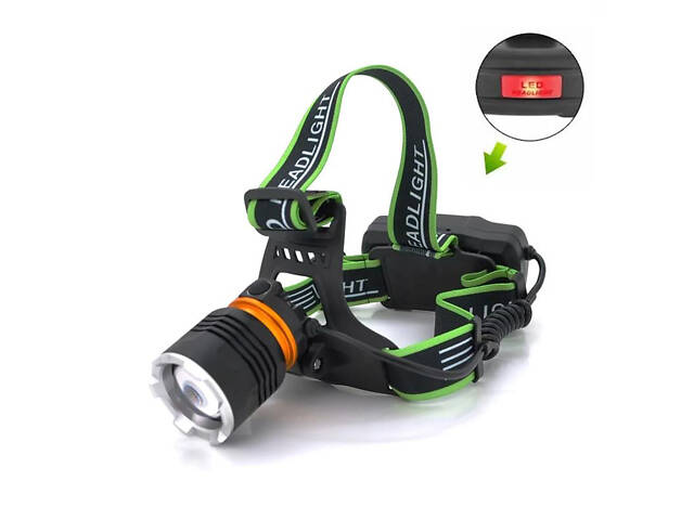 Налобний ліхтар Bailong BL-A7-P50, zoom, microUSB, 2х18650, 3 режими, надпотужний ліхтар налобний - Фото 5