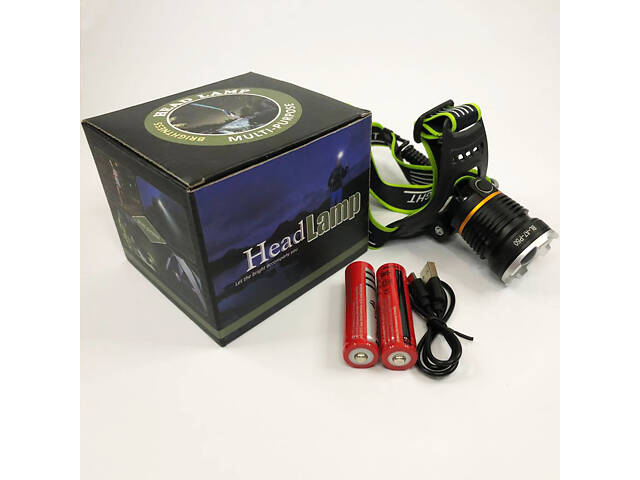 Налобний ліхтар Bailong BL-A7-P50, zoom, microUSB, 2х18650, 3 режими, надпотужний ліхтар налобний - Фото 6