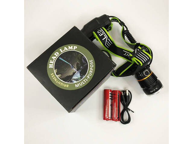 Налобний ліхтар Bailong BL-A7-P50, zoom, microUSB, 2х18650, 3 режими, надпотужний ліхтар налобний - Фото 7