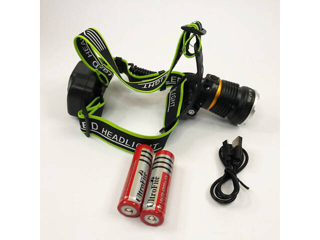 Налобний ліхтар Bailong BL-A7-P50, zoom, microUSB, 2х18650, 3 режими, надпотужний ліхтар налобний - Фото 8