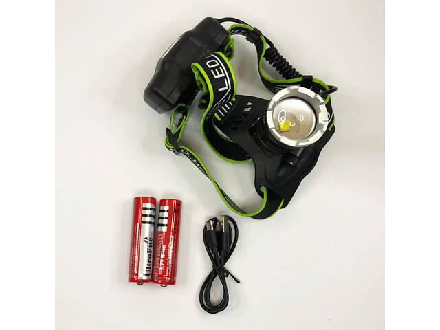 Налобний ліхтар Bailong BL-A7-P50, zoom, microUSB, 2х18650, 3 режими, надпотужний ліхтар налобний - Фото 9