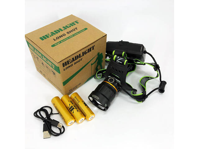 Ліхтарик налобний Bailong BL-A13-3-P360, Ліхтарик налобний потужний, Налобний прожектор - Фото 8