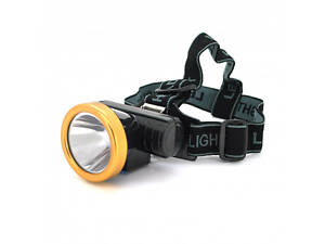 Налобный фонарик Watton WT-065, LED T6, 5W, 3 режима, корпус-пластик, водостойкий, ip44, встроенный аккумулятор 1200mAh, USB к