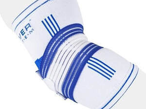 Налокітник Power System PS-6007 Elbow Support Pro White/Blue (1шт.) L/XL