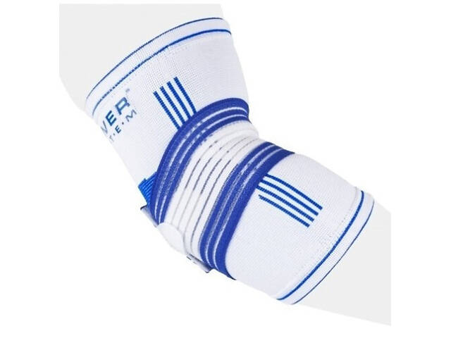 Налокітник Power System PS-6007 Elbow Support Pro White/Blue (1шт.) L/XL - Фото 1