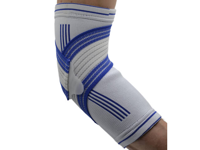 Налокітник Power System PS-6007 Elbow Support Pro White/Blue (1шт.) L/XL - Фото 4