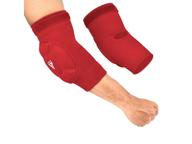 Налокітники спортивні RDX Hosiery Elbow Foam Red/White XL - Фото 1