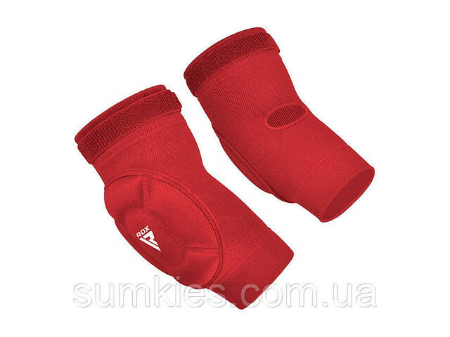 Налокітники спортивні RDX Hosiery Elbow Foam Red/White L - Фото 2