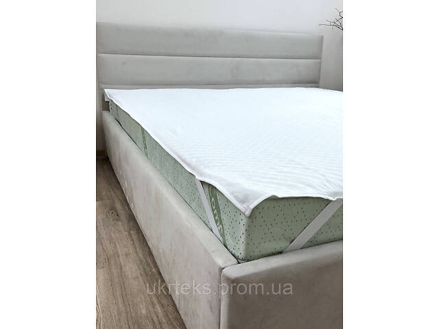 Наматрасник Aqua-stop Ecotton Jaсquard 140х200 см водонепроницаемый жакардовый с резинкой по углам белый. - Фото 2