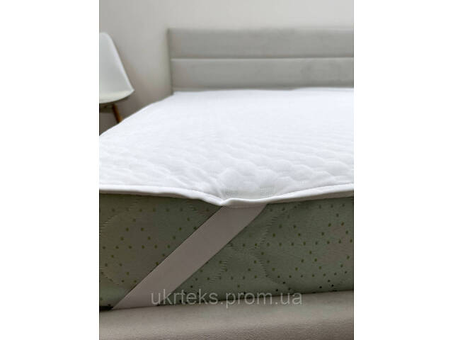 Наматрасник Aqua-stop Ecotton Jaсquard 140х200 см водонепроницаемый жакардовый с резинкой по углам белый. - Фото 3