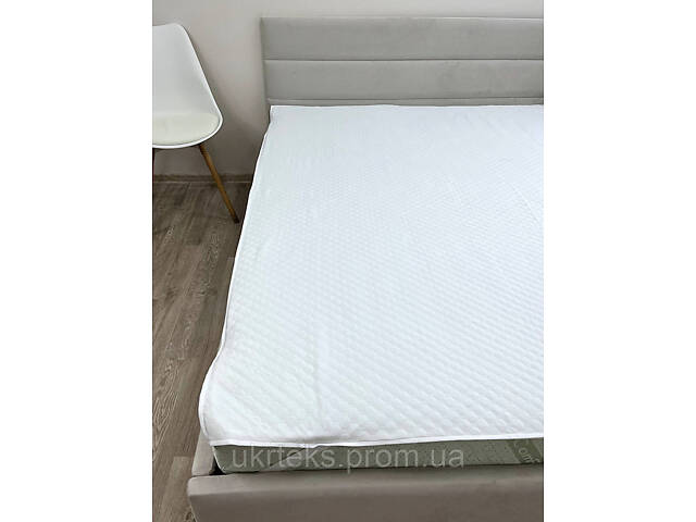 Наматрасник Aqua-stop Ecotton Jaсquard 140х200 см водонепроницаемый жакардовый с резинкой по углам белый. - Фото 4