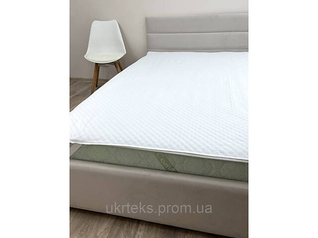Наматрасник Aqua-stop Ecotton Jaсquard 140х200 см водонепроницаемый жакардовый с резинкой по углам белый. - Фото 5