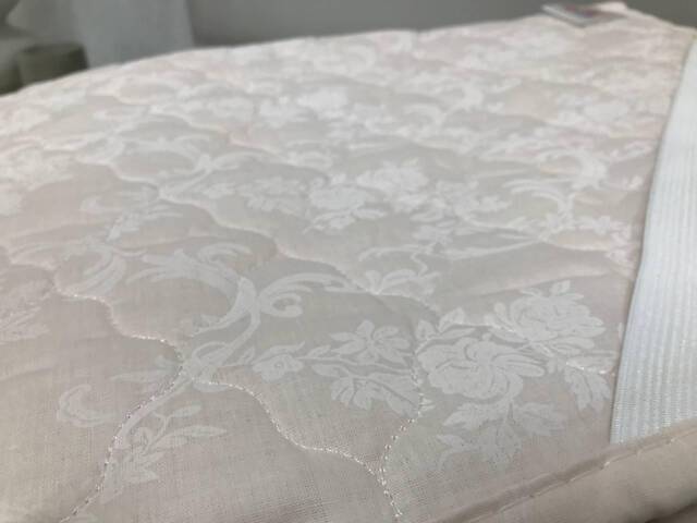 Наматрасник Ecotton 200х200 см защитный антиаллергенный с резинкой по углам бежевый (20-0256Ivory) - Фото 5