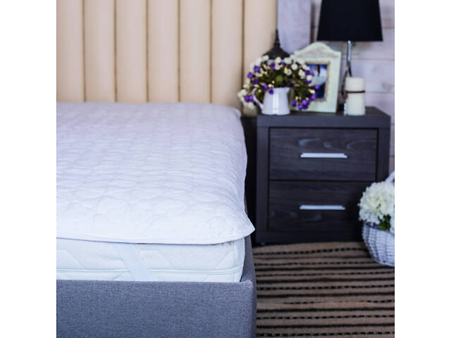 Наматрасник Novita 80х190 см защитный антиаллергенный с резинкой по углам белый (40-0024white) - Фото 1