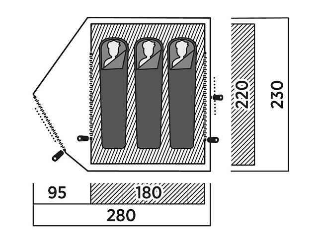 Намет тримісний Easy Camp Rondane 3 (120470) - Фото 8