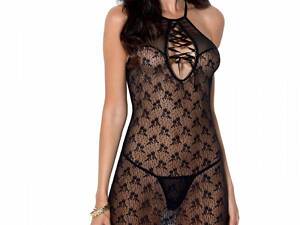 Напівпрозора сорочка AZALIA CHEMISE Passion L/XL Чорний ( SO4134 ) Feromon