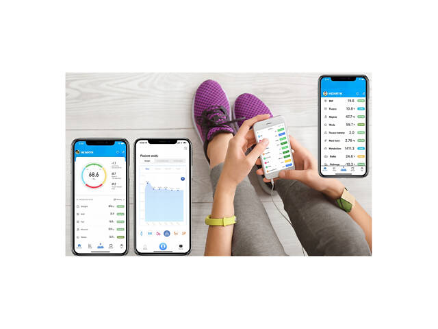 Розумні підлогові ваги Retoo E032 з аналізом складу тіла, Bluetooth, додатком OKOK, скляна платформа, до 180 кг, вимірювання жиру - Фото 8