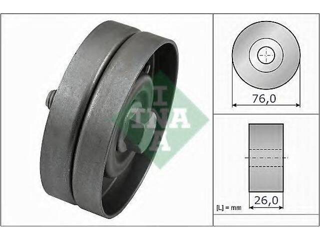 Направляющий ролик поликлинового ремня INA 532032630 на VW GOLF Mk IV (1J1) - Фото 1