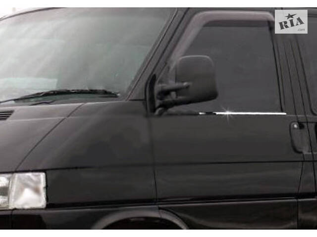 Наружная окантовка окон (2 шт, нерж) OmsaLine - Итальянская нержавейка для Volkswagen T4 Transporter