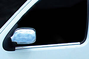 Наружняя окантовка стекол (2 шт, нерж.) Carmos - Турецкая сталь для Renault Kangoo 1998-2008 гг