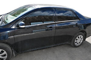 Зовнішня окантовка стекол (4 шт, нерж) Carmos - Турецька сталь для Toyota Corolla 2007-2013 рр.