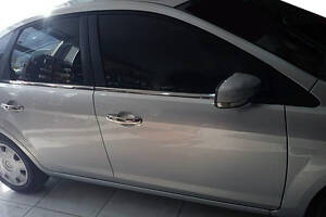 Наружняя окантовка стекол (4 шт, нерж.) OmsaLine - Итальянская нержавейка для Ford Focus II 2008-2011 гг