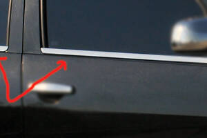 Зовнішня окантовка стекол (4 шт, нерж.) OmsaLine - Італійська нержавейка для Renault Sandero 2007-2013 рр.