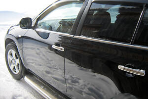 Наружняя окантовка стекол (4 шт, нерж) OmsaLine - Итальянская нержавейка для Toyota Rav 4 2006-2013 гг