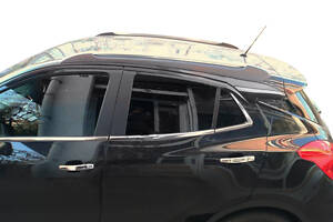 Наружняя окантовка стекол (8 шт, нерж) OmsaLine - Итальянская нержавейка для Opel Mokka 2012-2021 гг