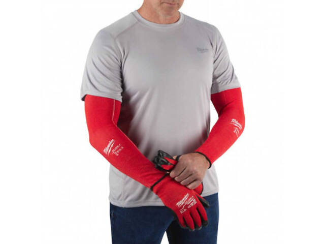 Нарукавники захисні Milwaukee з рівнем опору порізам C, 40 см (4932478584) - Фото 2