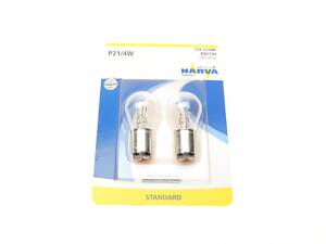 NARVA 178814000 Автолампа P21/4W 12V 21/4W BAZ15d Standard (блистер/комплект 2 шт.)