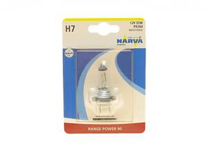 NARVA 480474000 Автолампа H7 12V 55W PX26d Range Power 90 (блістер/1шт)