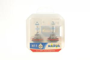 NARVA 481012100 Автолампа H11 12V 55W PGJ19-2 Range Power 150 (к-кт 2 шт.)