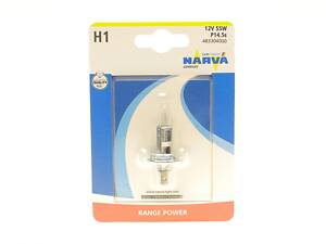 NARVA 483304000 Автолампа H1 12V 55W P14.5s Range Power (+ 30%) (блістер/1шт)