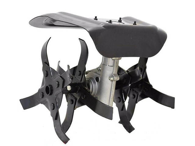 Насадка-культиватор для мотокосы 9 шлицев вал, труба 28 мм на пром подшипниках - Фото 2