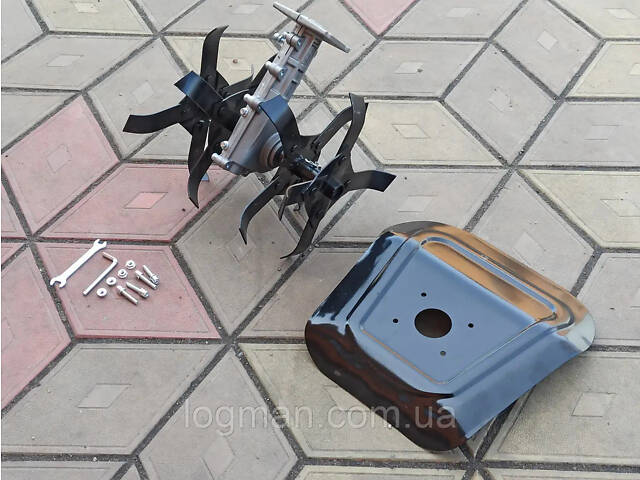 Насадка-культиватор для мотокосы 9 шлицев вал, труба 28 мм на пром подшипниках - Фото 4