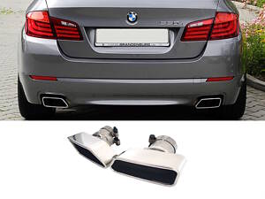 Насадки на выхлоп (M550i) Хром на BMW 5 Series F10/F11 2010-2017 года