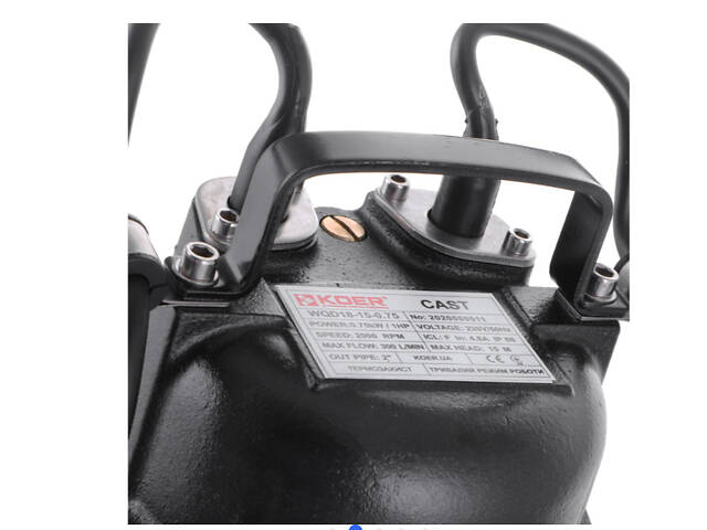 Насос дрен.-фекальні., Koer WQD 18 -15 -0,75 CAST корпус чавун (KP2663) - Фото 2