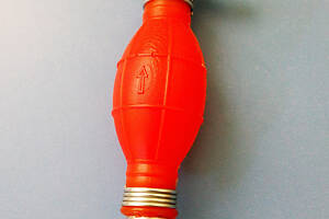 Насос груша полиуретановая для ручной подкачки топлива вход прямой 8 мм / выход боковой 8 мм