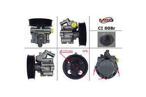 Насос ГУР CI008R FIAT Ducato 02-06, Ulysse 02-10; PEUGEOT 406 97-04, Boxer 02-06, 407 03-11; CITROEN C5 01-08, Jumper 02