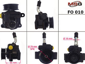 Насос ГУР FO010 FORD Fiesta 02-09, Fusion 02-12; MAZDA 2 DY 03-07