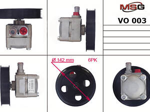 Насос ГУР VO003 VOLVO C70 96-05, S60 00-09, V70 00-07, S80 98-05, XC70 00-07, V70 97-00