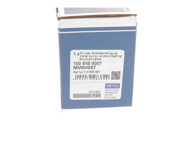 Насос омивача вітрового скла MEYLE 100 955 0007 Volkswagen Passat, Vento, Transporter, Golf, Polo, Caddy; Seat Ibiza, Co - Фото 5