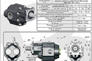 Насос шестеренчатый ISO (100 куб см) LTMH-100 Binotto Италия