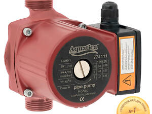 Насос циркуляційний 65Вт Hmax 4м Qmax 63л/хв Ø1½' 130мм + гайки Ø1' AQUATICA (774113)