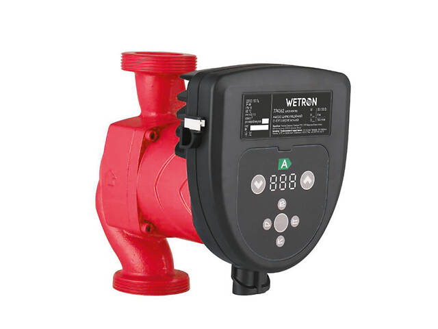Насос циркуляционный энергосберегающий 50-130Вт Hmax 8м Qmax 130л/мин Ø2' 180мм + гайки Ø1¼' WETRON (774364) - Фото 1