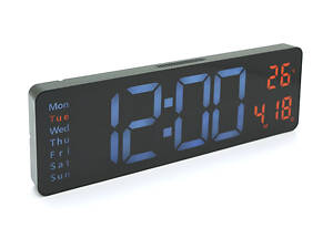 Настінний годинник CLC-1205, з календарем і термометром, White, Box