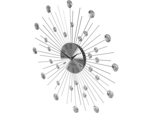 Настінний годинник Esperanza Wall Clock Boston EHC002 50 см з променями зі сталі та кристалами (EHC002) - Фото 2