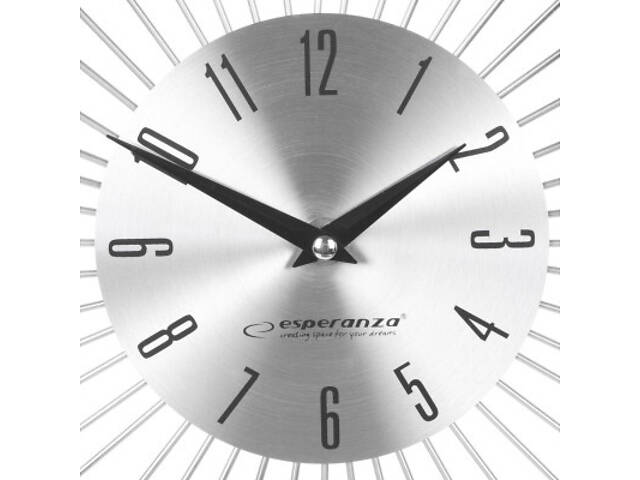 Настінний годинник Esperanza Wall Clock Boston EHC002 50 см з променями зі сталі та кристалами (EHC002) - Фото 3