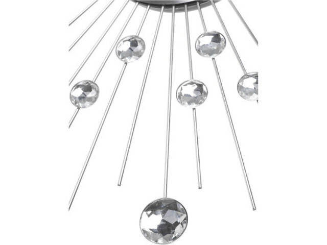 Настінний годинник Esperanza Wall Clock Boston EHC002 50 см з променями зі сталі та кристалами (EHC002) - Фото 4